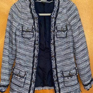 White House Black Market Navy Pattern Blazer